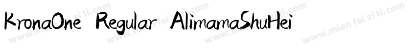 KronaOne Regular AlimamaShuHeiTi字体转换